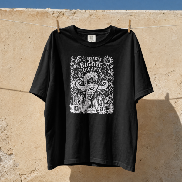 Camiseta "El Desastre del Bigote Gigante" - Negro