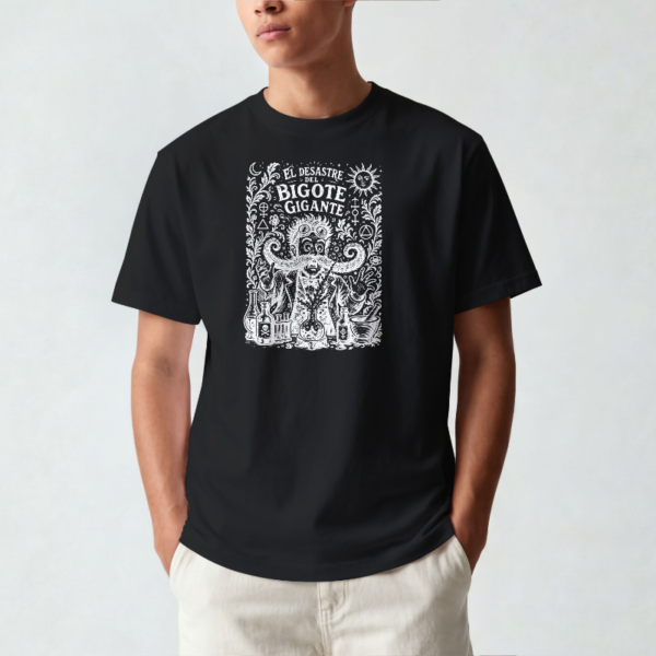 Camiseta "El Desastre del Bigote Gigante" - Negro