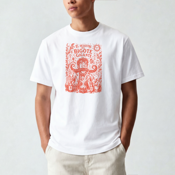 Untitled Project - Mockup Camiseta "El Desastre del Bigote Gigante" - Rojo