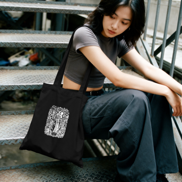 Tote Bag Alquimista "Knowledge is Power" - Negro
