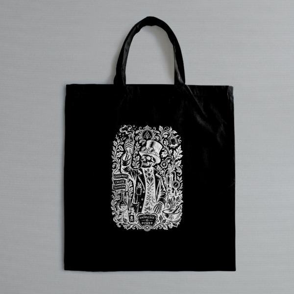 Tote Bag Alquimista "Knowledge is Power" - Negro