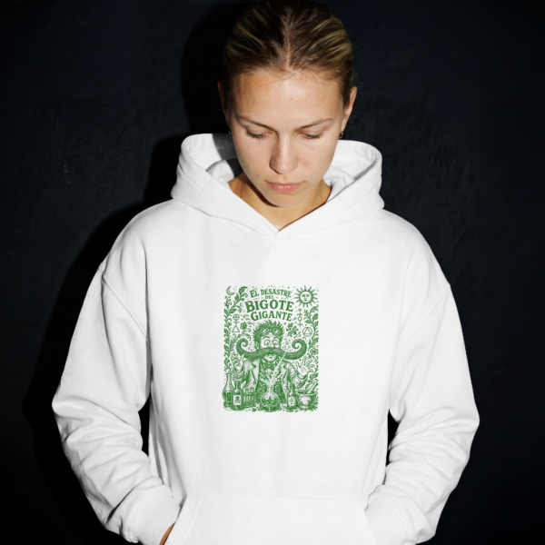 Sudadera "El Desastre del Bigote Gigante" - Verde