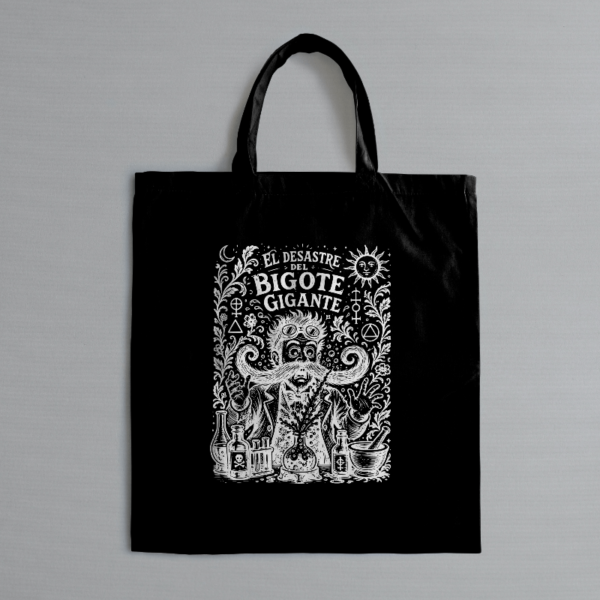 Tote Bag "El Desastre del Bigote Gigante" - Negro