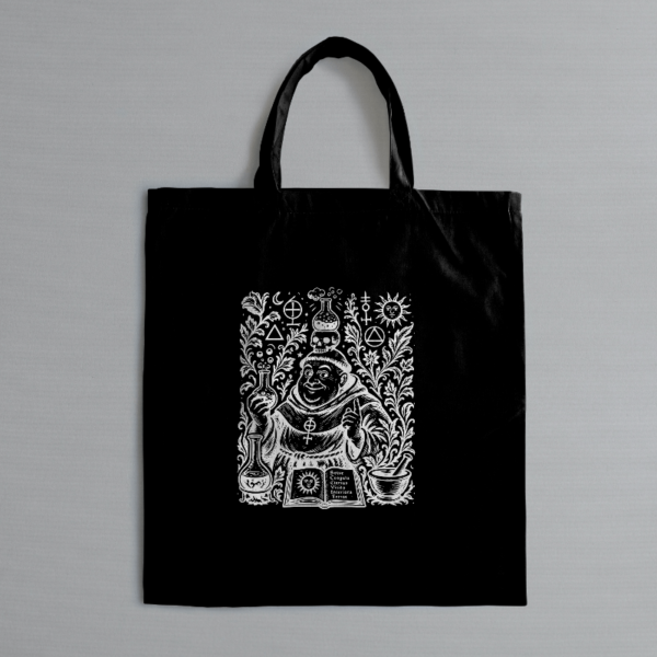 Tote Bag "El Monje Alquimista" - Negro